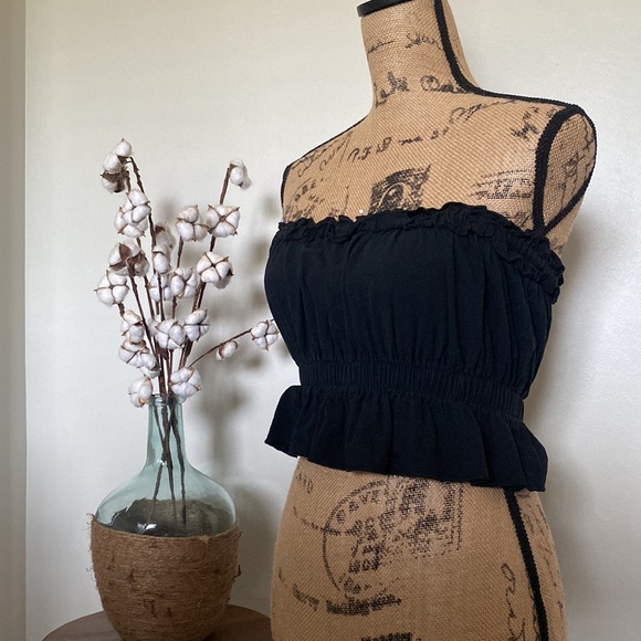 Black Strapless Top - Picture 3 of 6